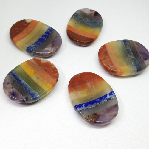 7 chakra Thumb Worry Stone