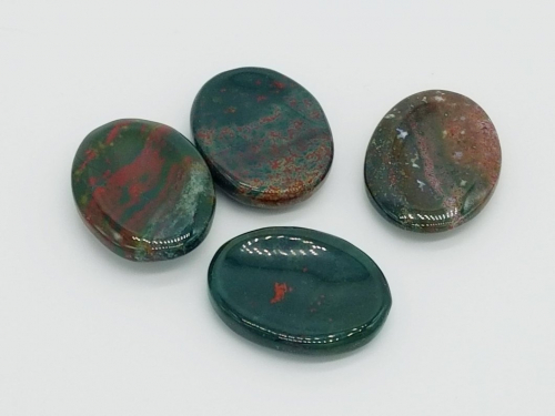 Bloodstone Thumb Worry Stone