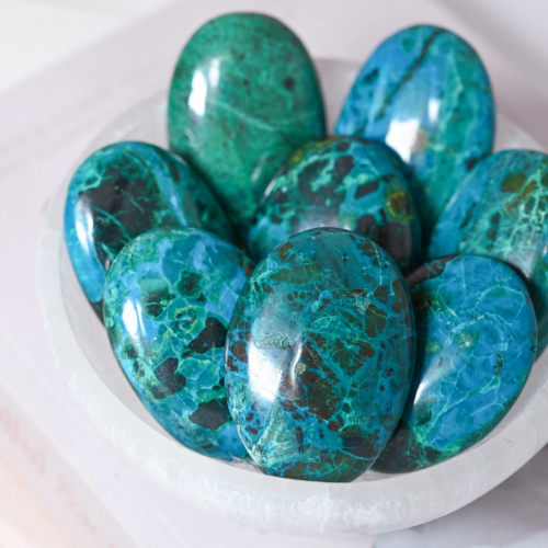 Crysocolla Palm Stone