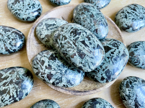 Green Tourmaline Palm Stone