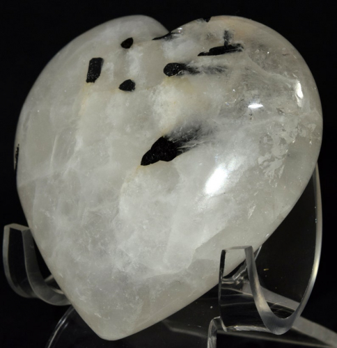 Tourmaline Routile Quartz Puffy Heart
