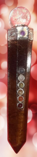 Tiger Eye Jumbo Crystal Sphere Healing Stick