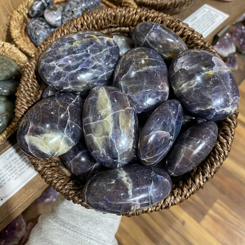 Iolite Palm Stone