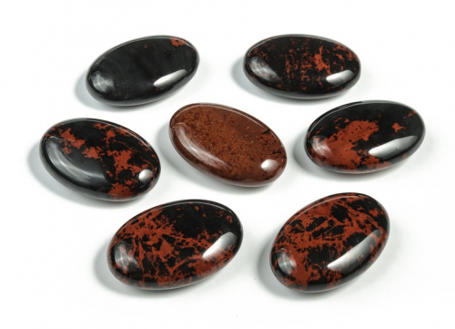 Mahogany Obsidian Palm Stone