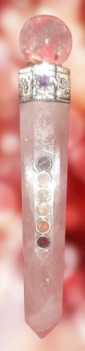 Rose Quartz Jumbo Crystal Sphere Healing Stick